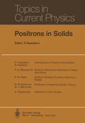 Hautojärvi |  Positrons in Solids | eBook | Sack Fachmedien