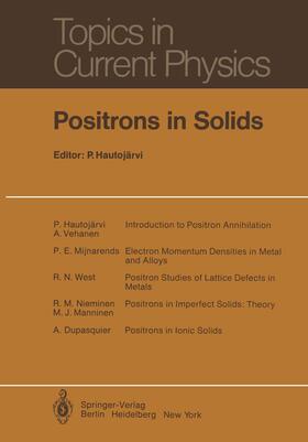 Hautojärvi |  Positrons in Solids | Buch |  Sack Fachmedien