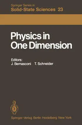 Bernasconi / Schneider |  Physics in One Dimension | eBook | Sack Fachmedien