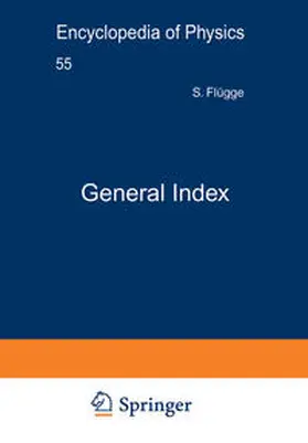 Flügge |  General Index / Generalregister | eBook | Sack Fachmedien