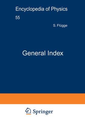 Flügge |  General Index / Generalregister | Buch |  Sack Fachmedien