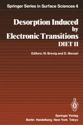 Brenig / Menzel |  Desorption Induced by Electronic Transitions DIET II | eBook | Sack Fachmedien