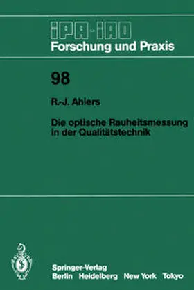 Ahlers |  Die optische Rauheitsmessung in der Qualitätstechnik | eBook | Sack Fachmedien