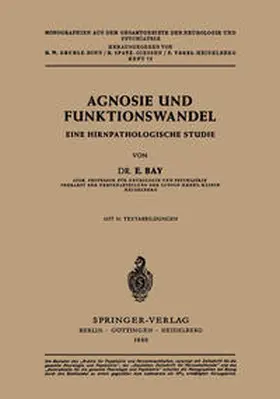 Bay |  Agnosie und Funktionswandel | eBook | Sack Fachmedien