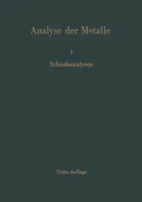  Analyse der Metalle | Buch |  Sack Fachmedien