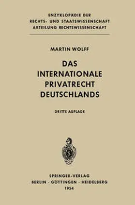 Wolff |  Das Internationale Privatrecht Deutschlands | eBook | Sack Fachmedien