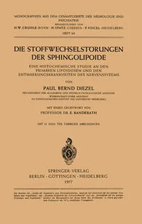 Diezel |  Die Stoffwechselstörungen der Sphingolipoide | eBook | Sack Fachmedien