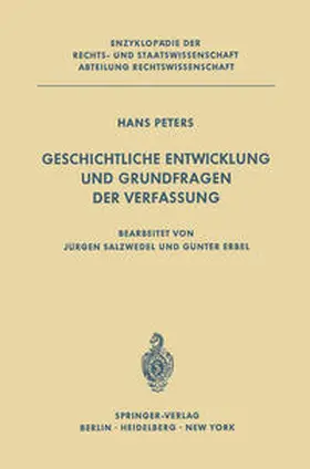 Peters |  Geschichtliche Entwicklung und Grundfragen der Verfassung | eBook | Sack Fachmedien