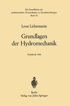 Lichtenstein |  Grundlagen der Hydromechanik | eBook | Sack Fachmedien