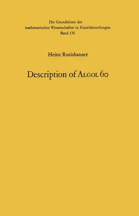 Rutishauser / Bauer / Householder |  Handbook for Automatic Computation | Buch |  Sack Fachmedien