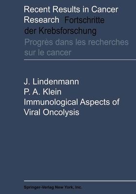 Klein / Lindenmann |  Immunological Aspects of Viral Oncolysis | Buch |  Sack Fachmedien