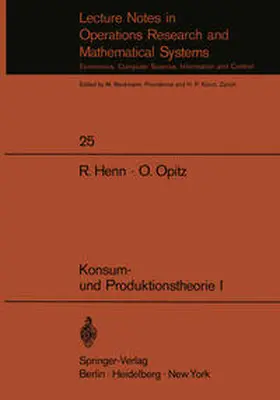 Henn / Opitz |  Konsum- und Produktionstheorie I | eBook | Sack Fachmedien