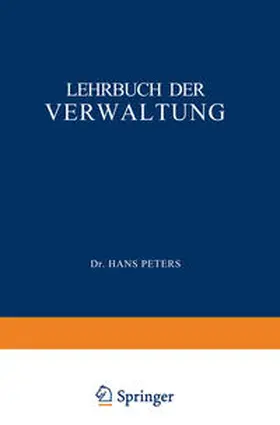 Peters |  Lehrbuch der Verwaltung | eBook | Sack Fachmedien