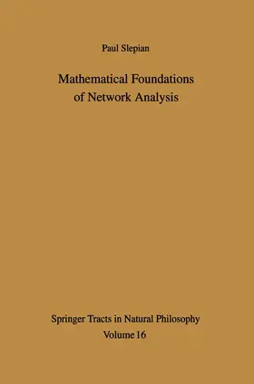 Slepian |  Mathematical Foundations of Network Analysis | Buch |  Sack Fachmedien