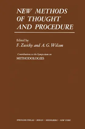 Wilson / Zwicky |  New Methods of Thought and Procedure | Buch |  Sack Fachmedien