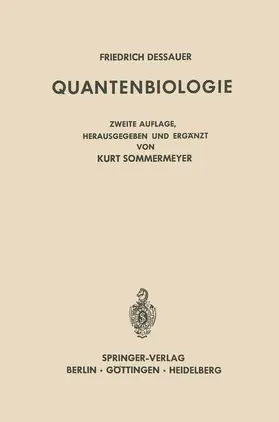 Dessauer / Sommermeyer |  Quantenbiologie | Buch |  Sack Fachmedien