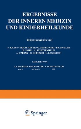 Langstein / Schittenhelm / Kraus |  Ergebnisse der Inneren Medizin und Kinderheilkunde | Buch |  Sack Fachmedien