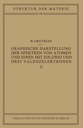Grotrian / Franck / Born |  Graphische Darstellung der Spektren von Atomen und Ionen mit ein, zwei und drei Valenzelektronen | Buch |  Sack Fachmedien