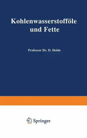 Bleyberg / Kaufmann / Meyerheim |  Kohlenwasserstofföle und Fette | Buch |  Sack Fachmedien