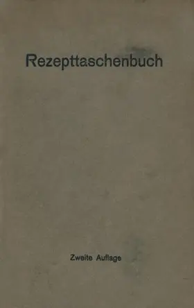 Harms / Hildebrand / Otto |  Rezepttaschenbuch (nebst Anhang) | Buch |  Sack Fachmedien