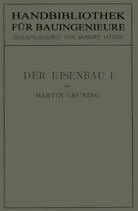 Grüning / Otzen |  Der Eisenbau | Buch |  Sack Fachmedien