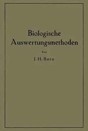 Bülbring / Burn |  Biologische Auswertungsmethoden | Buch |  Sack Fachmedien