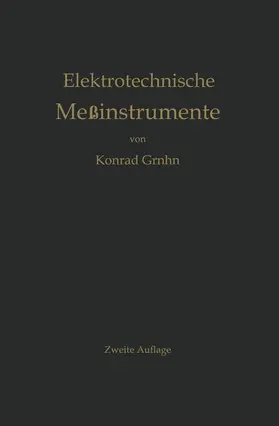 Gruhn |  Elektrotechnische Meßinstrumente | Buch |  Sack Fachmedien