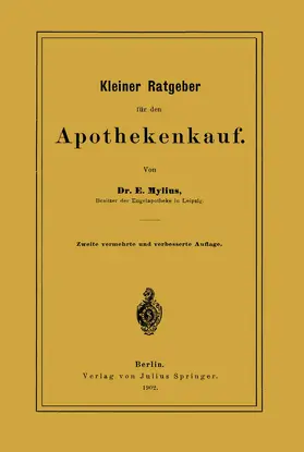 Mylius |  Kleiner Ratgeber für den Apothekenkauf | Buch |  Sack Fachmedien