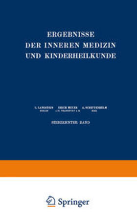 Langstein / Meyer / Schittenhelm |  Ergebnisse der Inneren Medizin und Kinderheilkunde | eBook | Sack Fachmedien