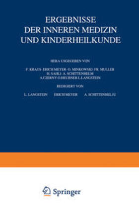 Langstein / Schittenhelm / Czerny |  Ergebnisse der inneren Medizin und Kinderheilkunde | eBook | Sack Fachmedien