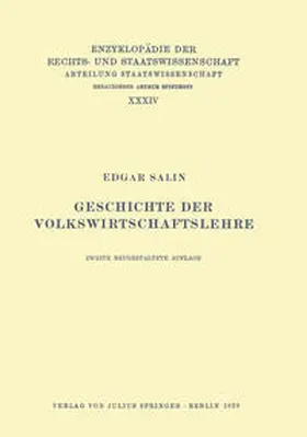 Salin / Kohlrausch / Kaskel |  Geschichte der Volkswirtschaftslehre | eBook | Sack Fachmedien