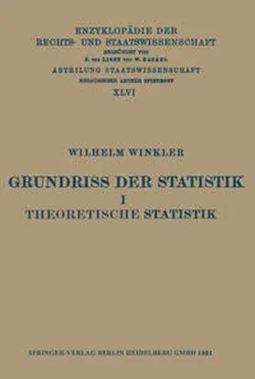 Winkler / Kohlrausch / Kaskel |  Grundriss der Statistik I Theoretische Statistik | eBook | Sack Fachmedien