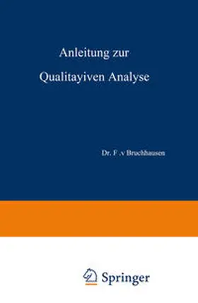 Schmidt / Gadamer / Bruchhausen |  Anleitung zur Qualitativen Analyse | eBook | Sack Fachmedien