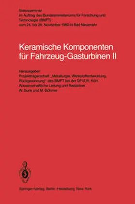  Keramische Komponenten für Fahrzeug-Gasturbinen II | eBook | Sack Fachmedien