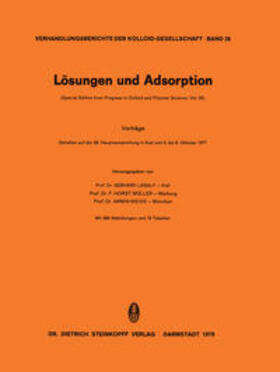 Lagaly |  Lösungen und Adsorption | eBook | Sack Fachmedien