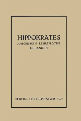 Sack / Hippokrates |  Hippokrates | Buch |  Sack Fachmedien