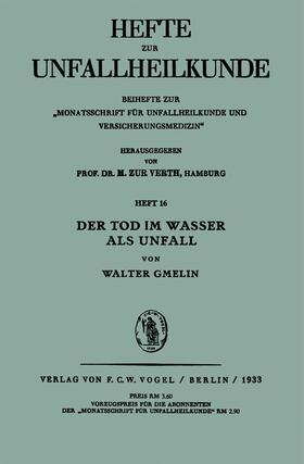 Gmelin |  Der Tod im Wasser als Unfall | Buch |  Sack Fachmedien