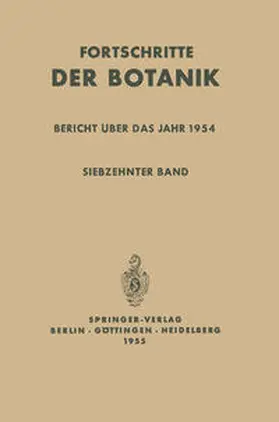 Lüttge / Beyschlag / Büdel |  Bericht über das Jahr 1954 | eBook | Sack Fachmedien