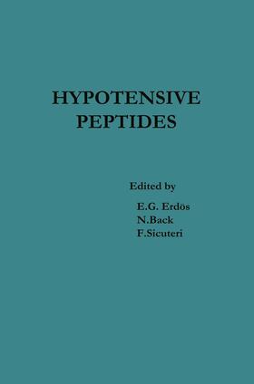 Back / Erdös |  Hypotensive Peptides | Buch |  Sack Fachmedien