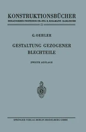 Oehler |  Gestaltung gezogener Blechteile | eBook | Sack Fachmedien