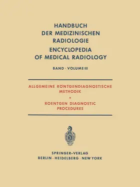  Allgemeine Röntgendiagnostische Methodik Roentgen Diagnostic Procedures | Buch |  Sack Fachmedien