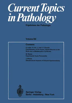 Altmann / Hedinger / Benirschke |  Current Topics in Pathology | Buch |  Sack Fachmedien