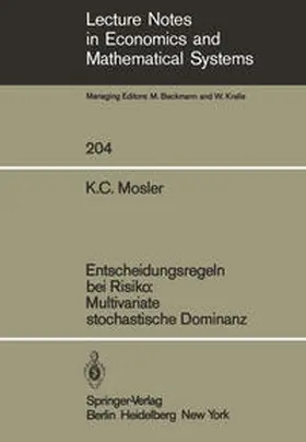 Mosler |  Entscheidungsregeln bei Risiko Multivariate stochastische Dominanz | eBook | Sack Fachmedien