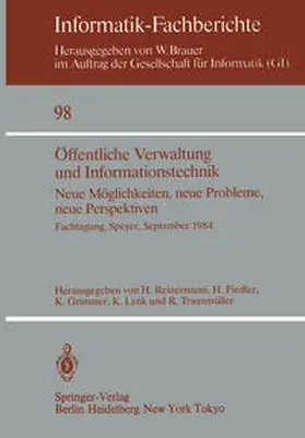 Reinermann / Fiedler / Grimmer | Öffentliche Verwaltung und Informationstechnik | E-Book | sack.de