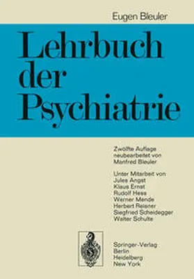 Bleuler | Lehrbuch der Psychiatrie | E-Book | sack.de