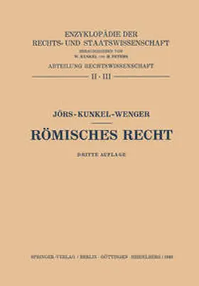 Jörs |  Römisches Recht | eBook | Sack Fachmedien