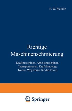 Steinitz |  Richtige Maschinenschmierung | Buch |  Sack Fachmedien