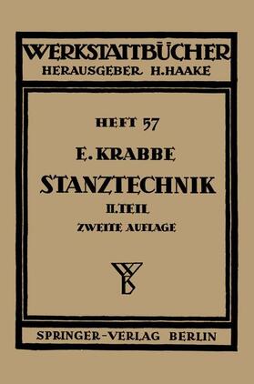 Krabbe / Haake |  Stanztechnik | Buch |  Sack Fachmedien