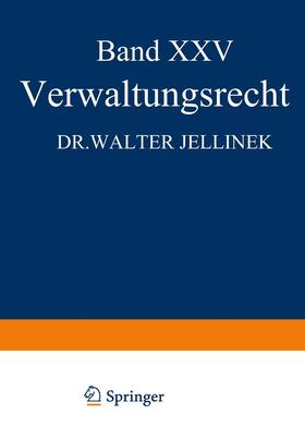 Jellinek / Kaskel / Kohlrausch |  Verwaltungsrecht | Buch |  Sack Fachmedien