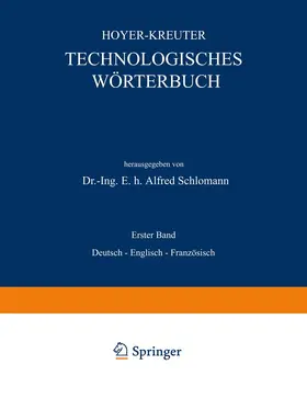 Hoyer / Schlomann / Kreuter |  Technologisches Wörterbuch | Buch |  Sack Fachmedien